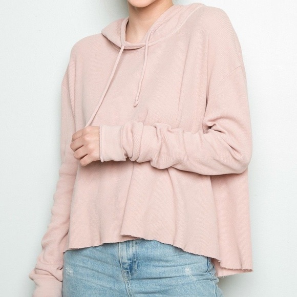 Brandy Melville Tops - Thermal Cropped Hoodie